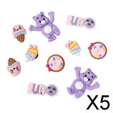 Maxbell 5xBeach Bag Charms Accessories 1.2cm Long DIY Handmade PVC Totes Charm Inserts