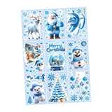 9Pcs Christmas Window Cling Stickers Christmas Decorations for Bedroom Walls Style D