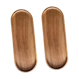 Maxbell 2x Wood Serving Trays Simple Coffee Trays for Themed Party Tea Room Home Use Oval 29 cmx10.5 cm