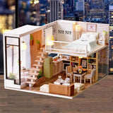 DIY Wooden Dollhouse Kit w/ Furniture Modern Duplex Apartment Children Christmas Birthday Gift - Aladdin Shoppers