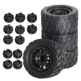Maxbell 4 Pieces Truck Tires 1/10 Large Footprint Vehicle Tires for W183 DIY Crawler style B