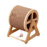 Maxbell Cat Scratcher Pet Enrichment Toy Stable Claw Scratcher for Puppy Indoor Cats Wood color