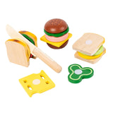 Maxbell Kitchen Accessory Food Toys Cutting Play Food Toy Window Display Gift Crafts hamburger