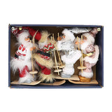 Maxbell Santa Claus Ornament Xmas Decoration for Holiday Farmhouse Bedroom Style D