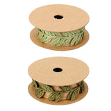 Maxbell 2 Rolls Vintage Satin Leaf Leaves Vine Garlands Ribbon Trim Sewing Craft