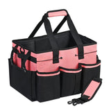 Maxbell Cleaning Tool Organizer Cleaners Multipurpose Portable Cleaning Supplies Bag Pink