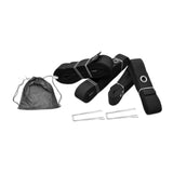 Maxbell 4 Pieces Professional Beach Volleyball Lines Boundary Lines for Park Outdoor Black