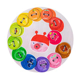 Maxbell Caterpillar Threading Toys Wood Gifts Clothes and Button Game for Boys Girls