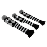 Maxbell Maxbell Set of 3 Golf Pom Pom Headcover Driver Fairway Woods Head Covers Gray