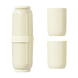 Maxbell Toothbrush Container Portable Toothpaste Storage Toothbrush Case for Camping 4Pcs Yellow