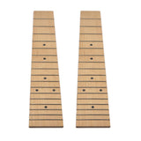 Maxbell 2 Pcs Solid Wood Maple 17 Frets Ukulele Fingerboard Fretboard for 21"Ukulele