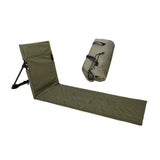Maxbell Floor Seat with Backrest Lounger Yard Adults Foldable Beach Chair Lounge Mat Dark Green