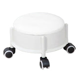 Maxbell 360° Rotating Low Roller Seat Stool Kids Women for Salons Living Room Garage White