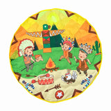 Maxbell Round Play Mat Foldable Soft for Play Tent Padded Infant Tummy Time Mat Day