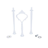 Maxbell 4x3 Tier Crown Cake Cupcake Plate Stand Handle Fitting - White