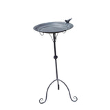 Maxbell Outside Bird Bath Creative Decor Figurine Birdbath Bowl for Deck Garden Lawn