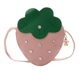 Maxbell Girls Strawberry Purse Stylish Mini Crossbody Bag for Kids Teen Girls Travel Pink