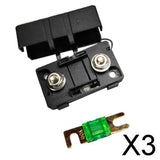 Maxbell 3xAutomotive Car Mini ANS Fuse Holder Fusebox Block Dustproof Cover 150A