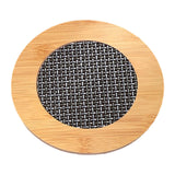 Maxbell Insulation Pad Wood Housewarming Gift Bowl Mat for Party Countertop Tabletop Round