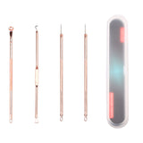 Maxbell Maxbell 4 Pieces Steel Blackhead Acne Blemish Comedone Extractor Remover Tool Kit