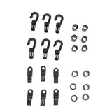 Maxbell Maxbell 2 sets 12pcs Black Lashing Bungee Hooks Accessories for Kayak Canoe Boat