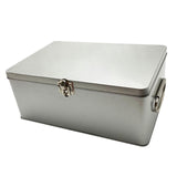 Maxbell Tin Storage Box Decorative Collection Rectangle for Chocolate Jewelry Letter M