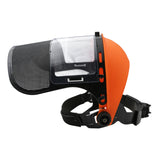 Maxbell Trimmer Face Shield Lawn Mower Mask for Landscaping Forestry Farming Weeding Orange