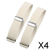 Maxbell 4x2 Pieces Fashion Mens Shirt Sleeve Holder Elasticated Armbands Women White