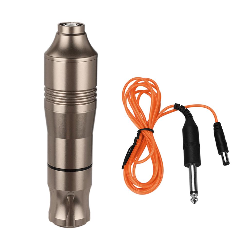 Maxbell Maxbell Zinc Alloy Motor Tattoo Machine Makeup Pen with DC Hook Line Champagne