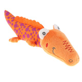 Maxbell Cute Infant Plush Soft Crocodile Handbell Rattle Toy Development Orange Spot
