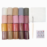 Maxbell 20 Pieces Latch Hook Kits Crocheting Rug Yarn Cushion Cover Needlecraft Yarn A