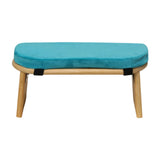 Maxbell Meditation Bench Soft Bamboo Kneeling Stool for Balcony Bedroom Tea Ceremony Blue