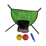 Maxbell Trampoline Basketball Hoop Set Easy Install Soft Lightweight Basketball Game Green Hoop