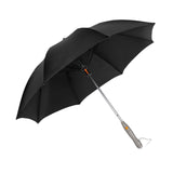 Maxbell Umbrella with Fan USB Rechargeable Stick Umbrella for Men Women Sand Camping black