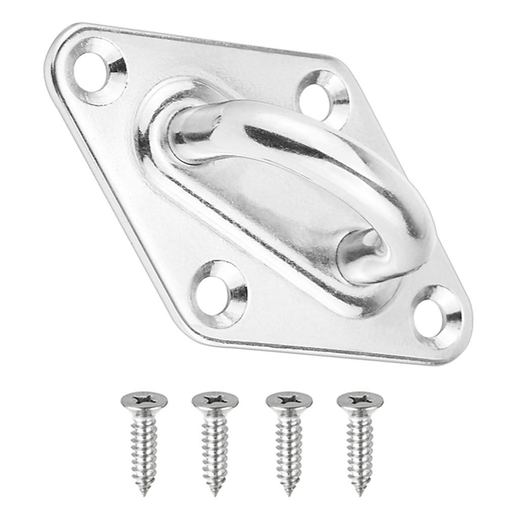 Maxbell Maxbell Stainless Steel Eye Plate, Pad Eye, Fixing Plate , Staple Hook Loop, 79mm