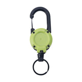 Maxbell Retractable Keychain Heavy Duty Keyring Key Reel for Outdoor Camping Fishing green