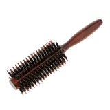 Maxbell 2PCS Wooden Handle Bristle Nylon Hair Care Round Brush Anti Hair Loss Comb