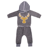 Maxbell New Baby Boy Long Sleeve Elk Pattern T-shirt+Pant 2pcs Outfit Set 100cm - Aladdin Shoppers