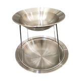 Maxbell Seafood Stand Set 2 Tier Round Sturdy Seafood Tray Rack for Wedding Birthday Deep Basin