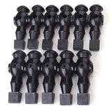 Maxbell 11 Pieces 5/8" Foosball Man Replacement Dynamo Table Soccer Player Black