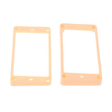 Maxbell Cream Curved Pickup Mounting Rings & Single Ply Pickguard for LP Electric Guitar