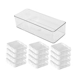 Maxbell Press on Nail Storage Box Set Clear Business Multipurpose Nail Art Organizer Long Box