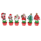 Maxbell 6 Pcs Wooden Table Number Holders Flowerpot Base Xmas Christmas Decoration