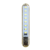Maxbell Mini Pocket USB LED Night Light 8 LEDs 5V Bulb Lamp for Reading Warm White