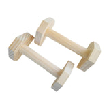 2Pcs Wooden Parallettes Gym Practical Pushup Handles Exercise Push up Stands