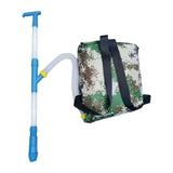 Maxbell Fertilizer Spreader Handheld Corn Vegetables Adjustable Fertilizer Dispenser Blue PVC