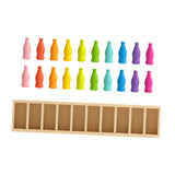 Maxbell Wood Bottles Color Matching Game Children's Toy Sturdy Versatile Lightweight