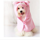 Maxbell Maxbell Pet Dog Cat Bear Design Puppy Bath Towel Bathrobes Pajamas Blanket Pink L