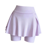 Maxbell Tennis Skirt with Pockets Gyjm Fitness Soft Beach Women's Pleated Skirt M Purple