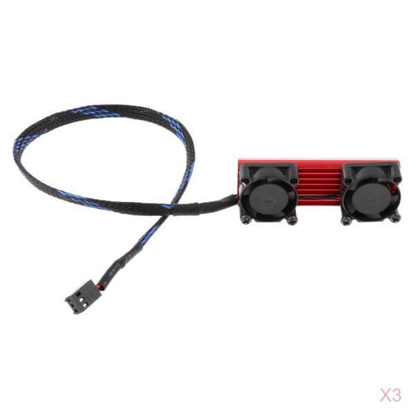 Maxbell 3x PCIE Solid State Heat Sink Dual Active Radiator M.2 SSD Cooling Fan (Red)